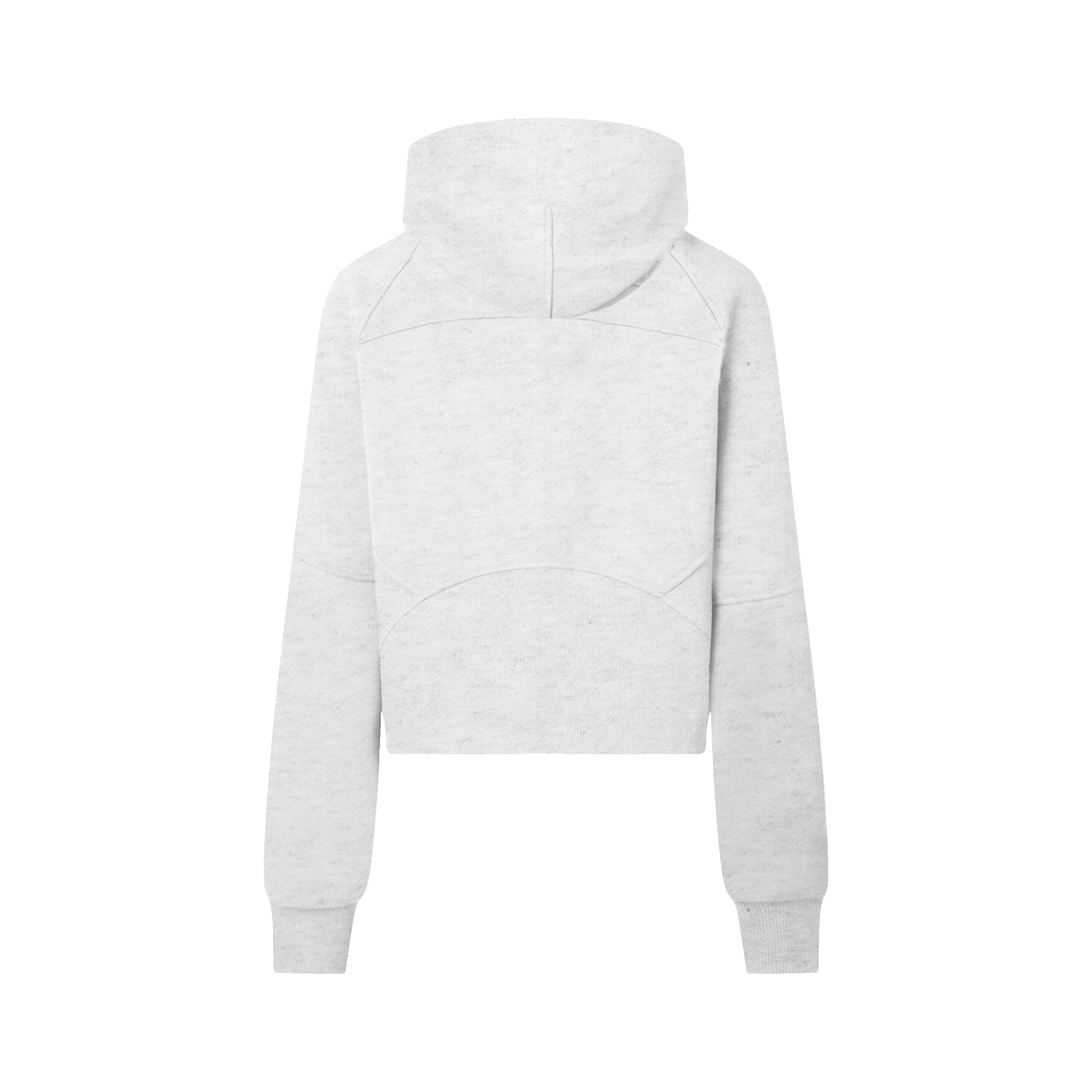 Cropped Half-Zip Hoodie - Cold Grey