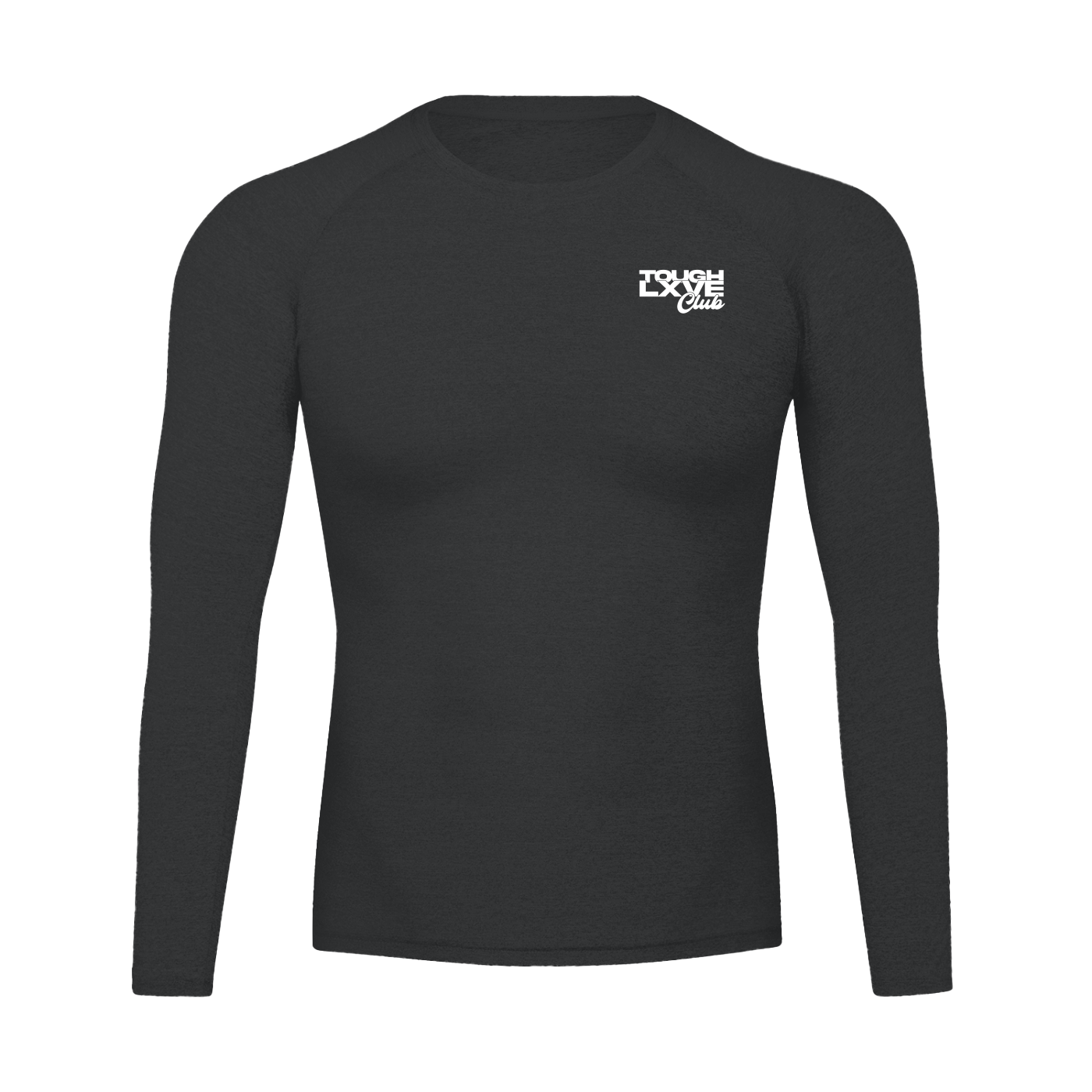 Men's Tough Lxve Club Performance Black Long Sleeve T-Shirt
