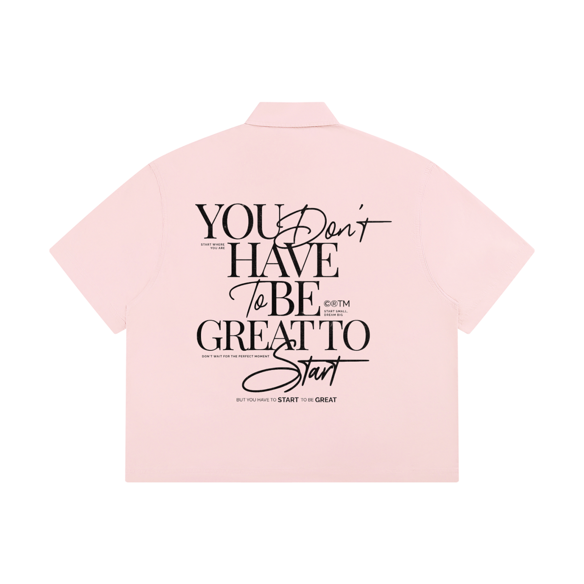 Unisex Boxy Light Pink Short Sleeve Shirt