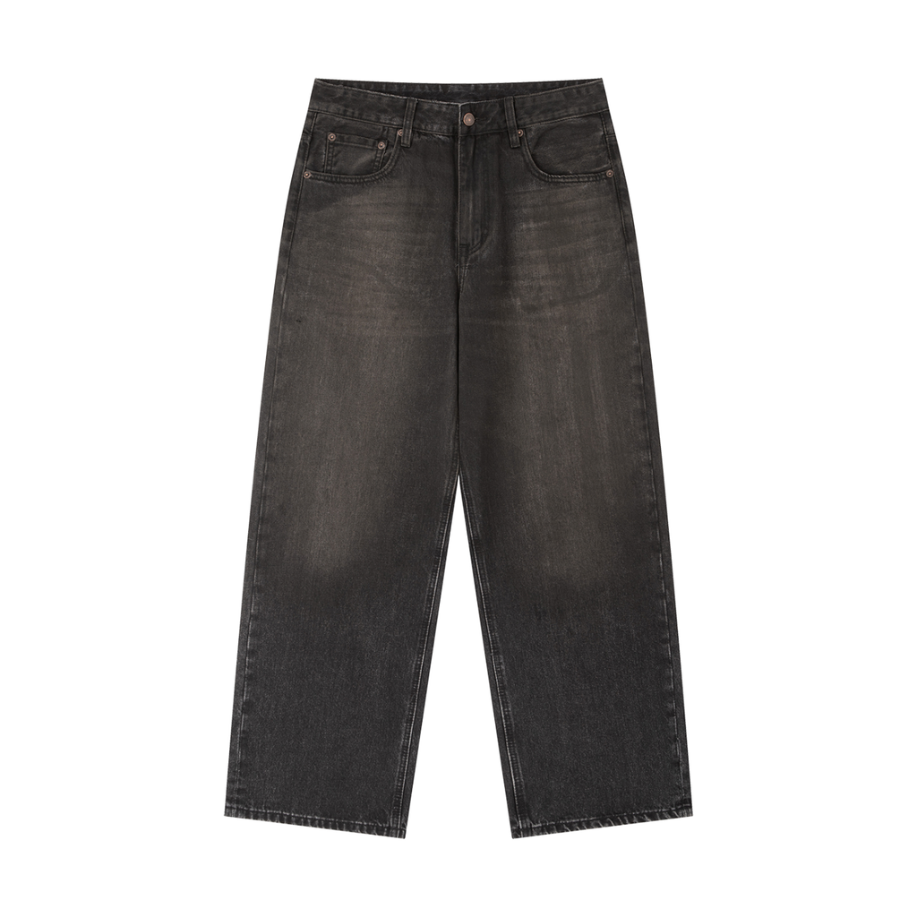 Unisex Vintage Wash Heavyweight Denim Jeans