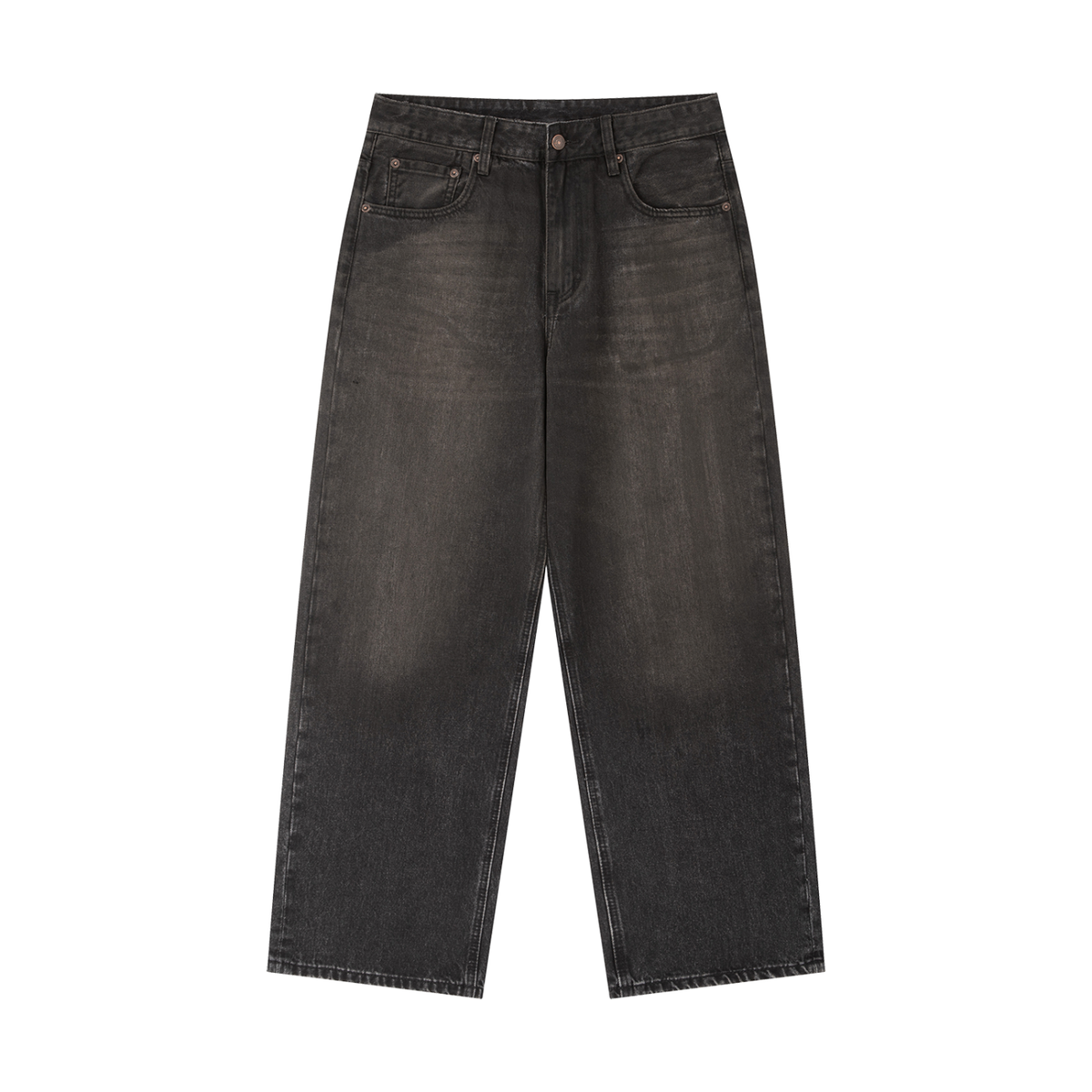 Unisex Vintage Wash Heavyweight Denim Jeans