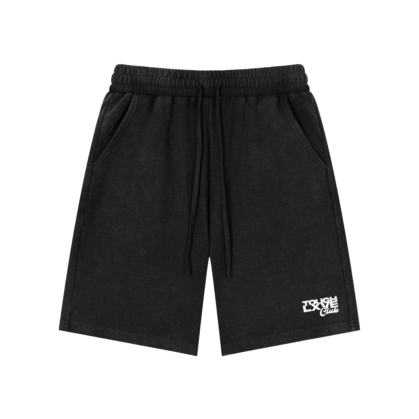 Tough Lxve Club Unisex Mineral Wash Waffle Knit Shorts
