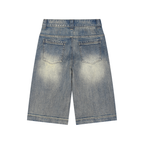 Unisex Vintage Wash Baggy Denim Shorts