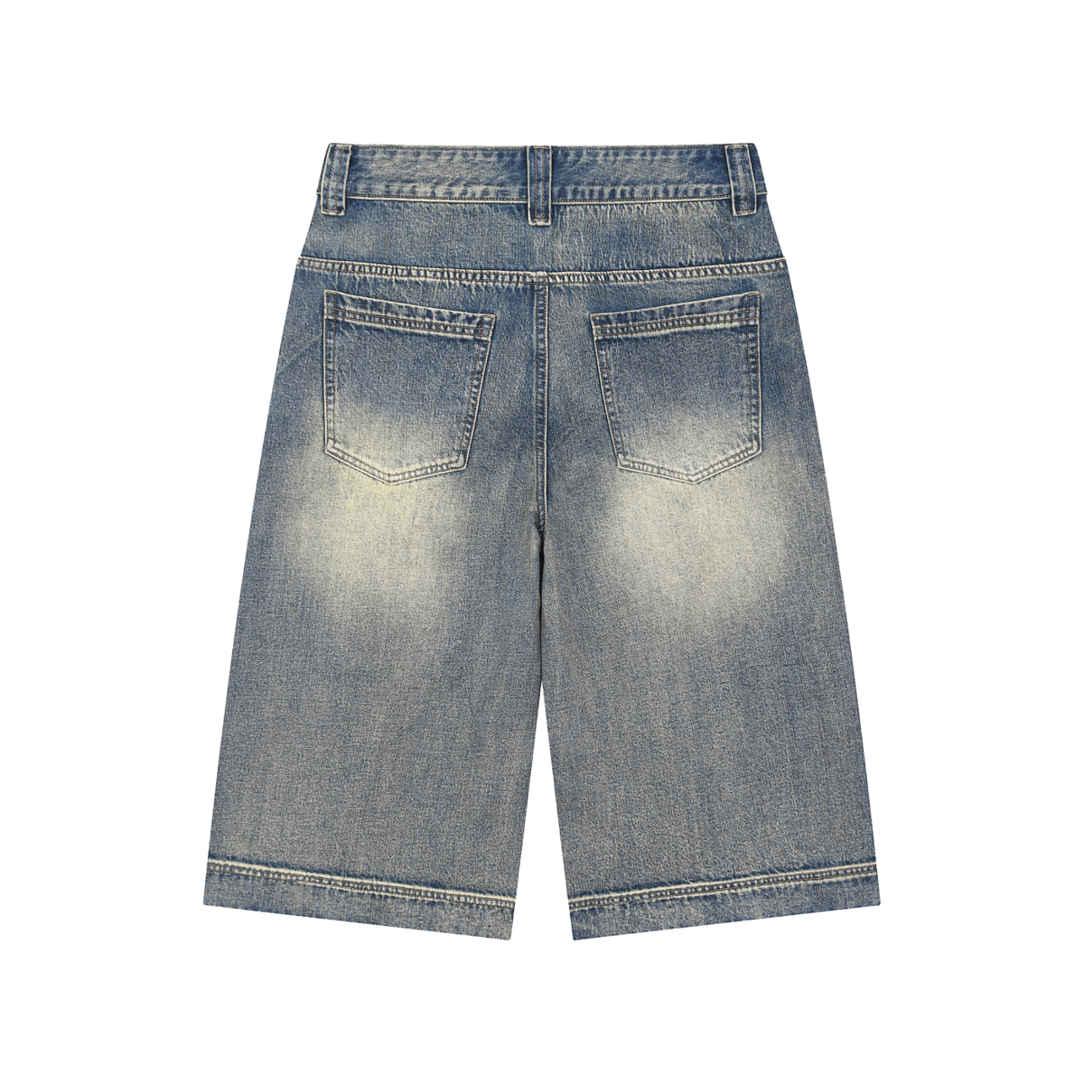 Unisex Vintage Wash Baggy Denim Shorts