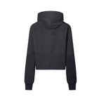 Cropped Half-Zip Hoodie - Black