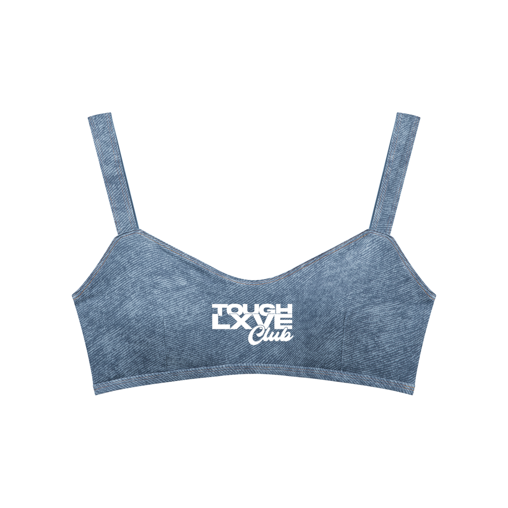 Women's Faux Denim Sports Bra