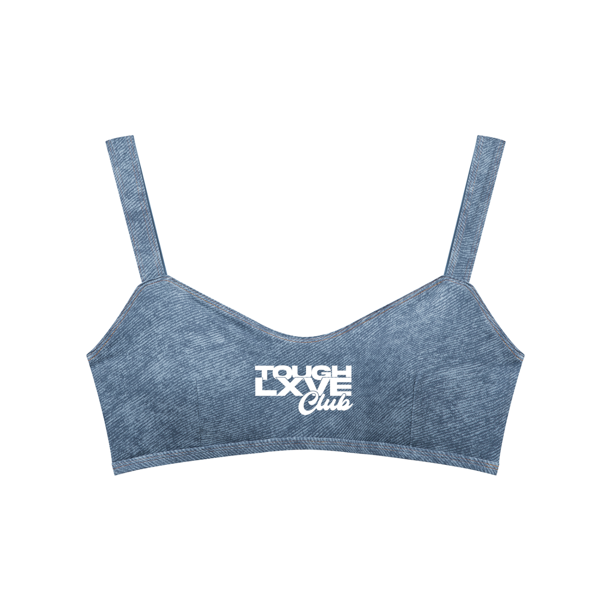 Women's Faux Denim Sports Bra