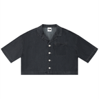 Women's Vintage Tough Lxve Club Wash Boxy Cropped Shirt