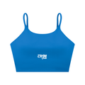 Women's Tough Lxve Club Colorful Blue Spaghetti Strap Yoga Sports Bra