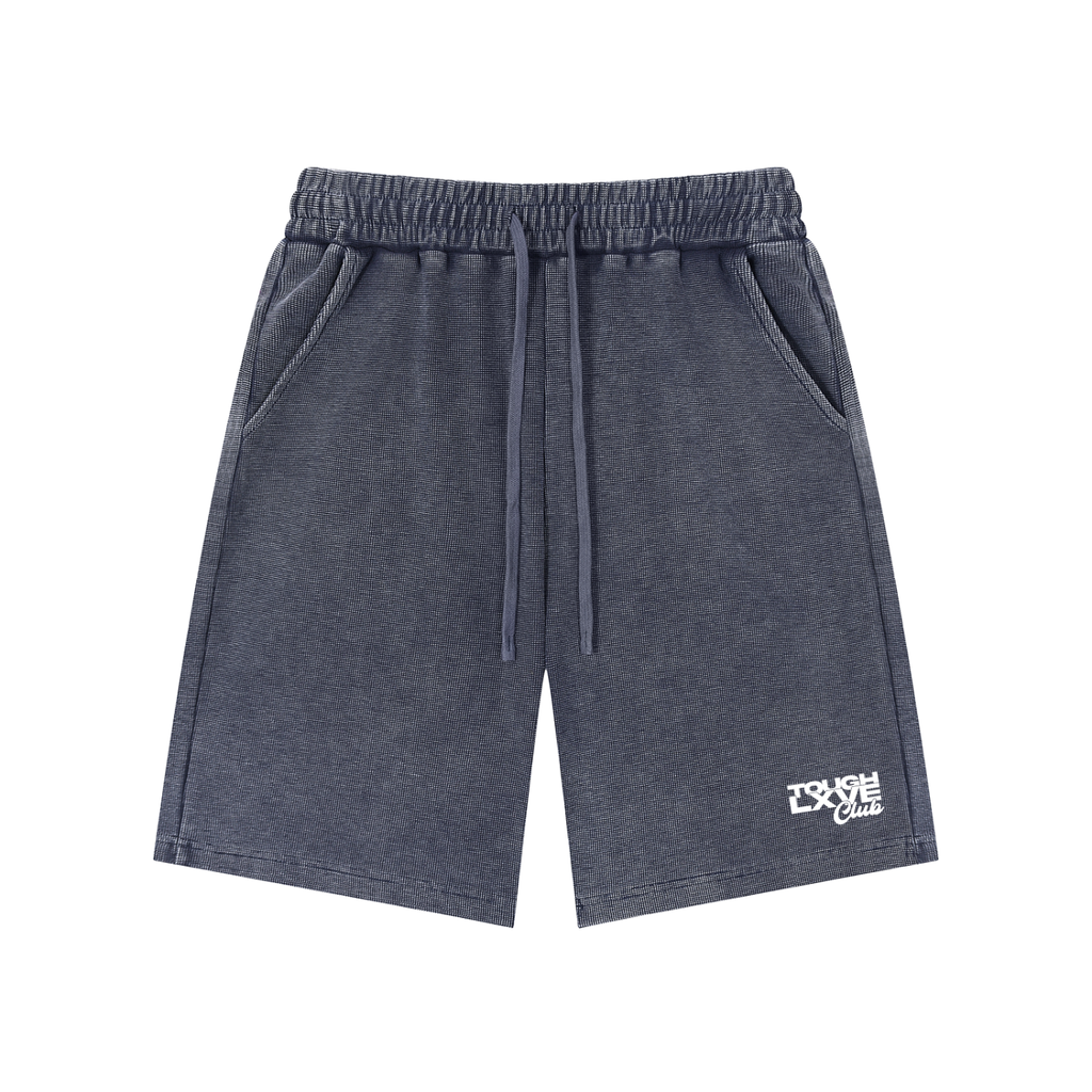 Tough Lxve Club Unisex Mineral Wash Waffle Knit Shorts