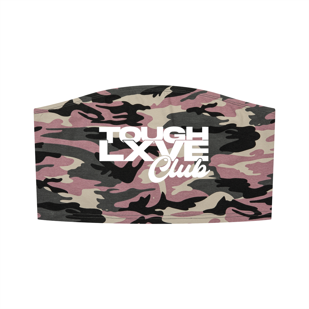 Women’s Tough Lxve Club Camo Cropped Tube Top