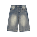 Unisex Vintage Wash Baggy Denim Shorts
