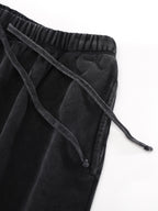 Vintage Washed Tiger Stripes Short Pants