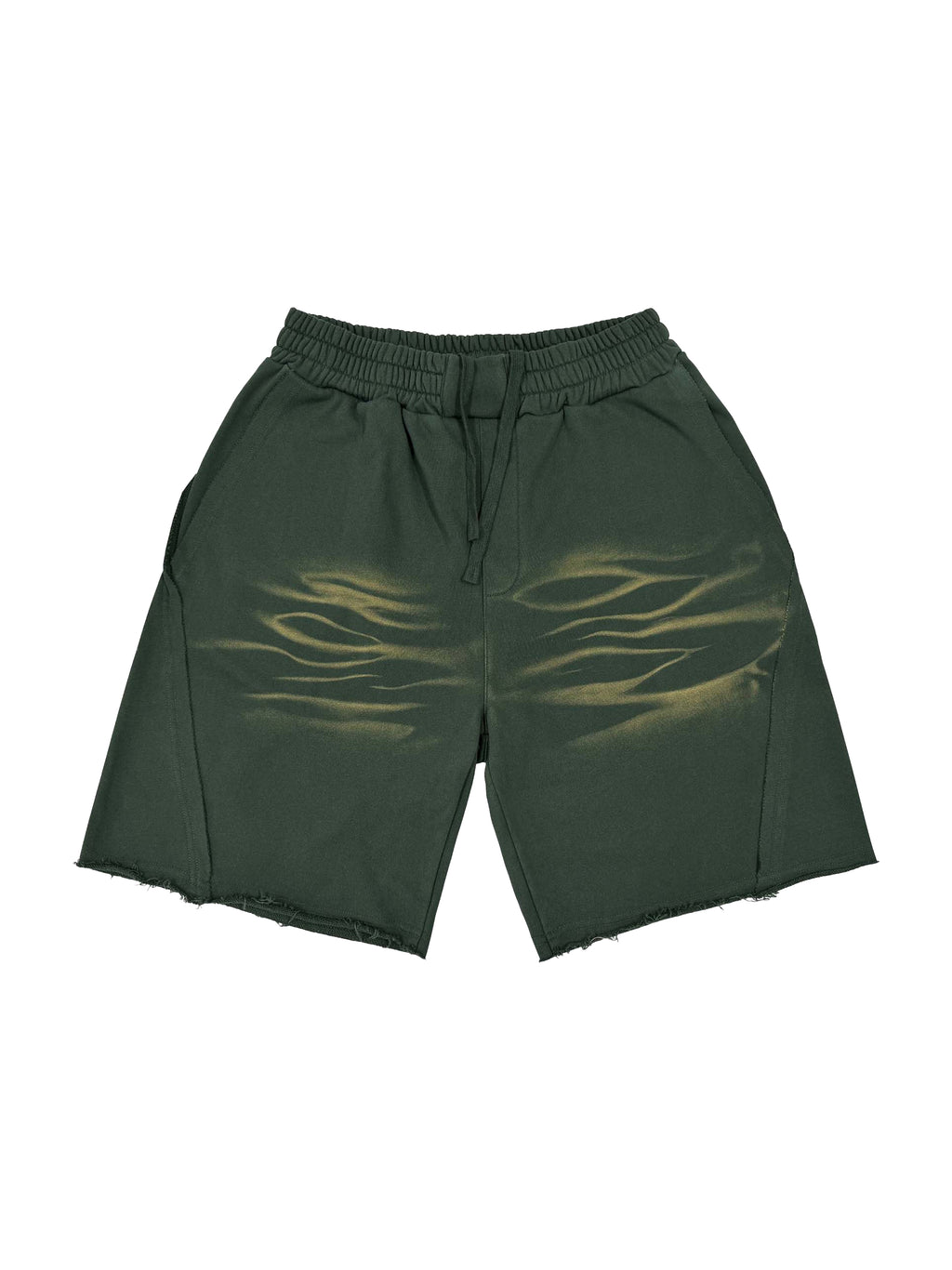 Vintage Washed Tiger Stripes Short Pants