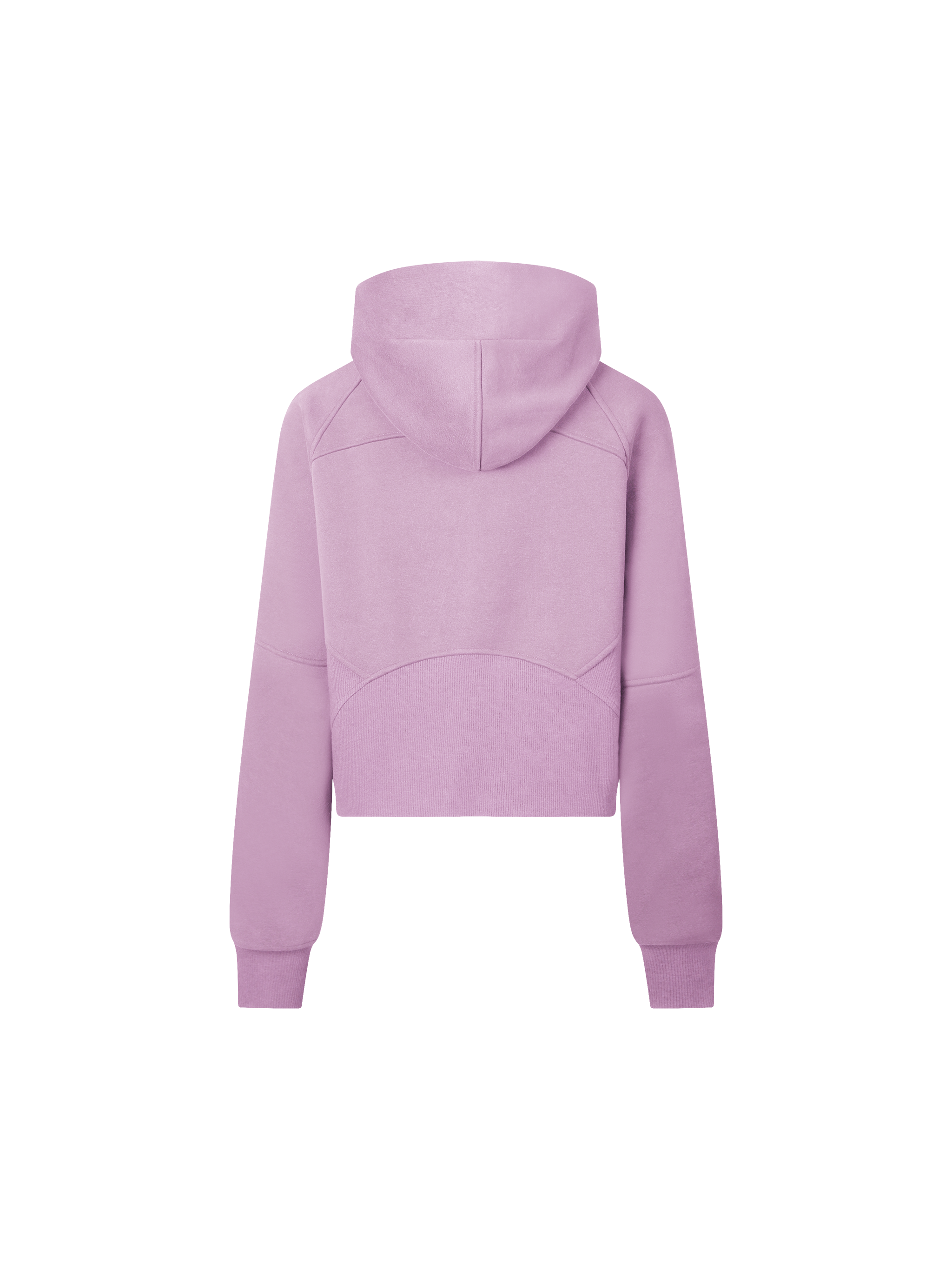 Cropped Half-Zip Hoodie - Pink
