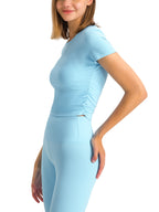 Ruched Bodycon Crop Top