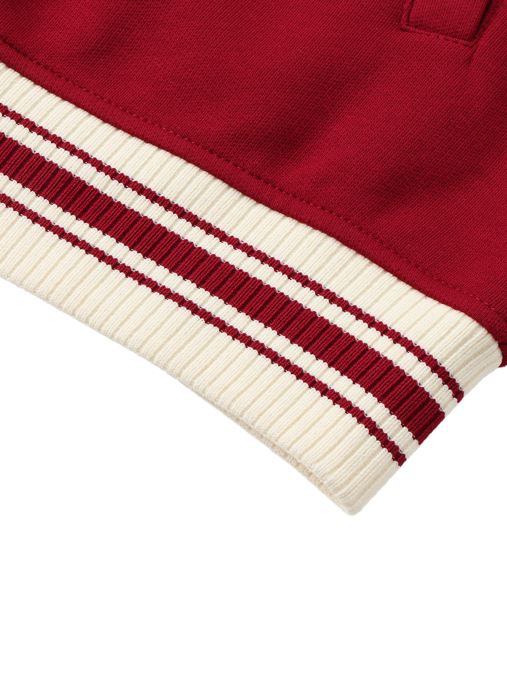 Hype Studio Contrast Raglan Sleeve Baseball Jacket - Garnet