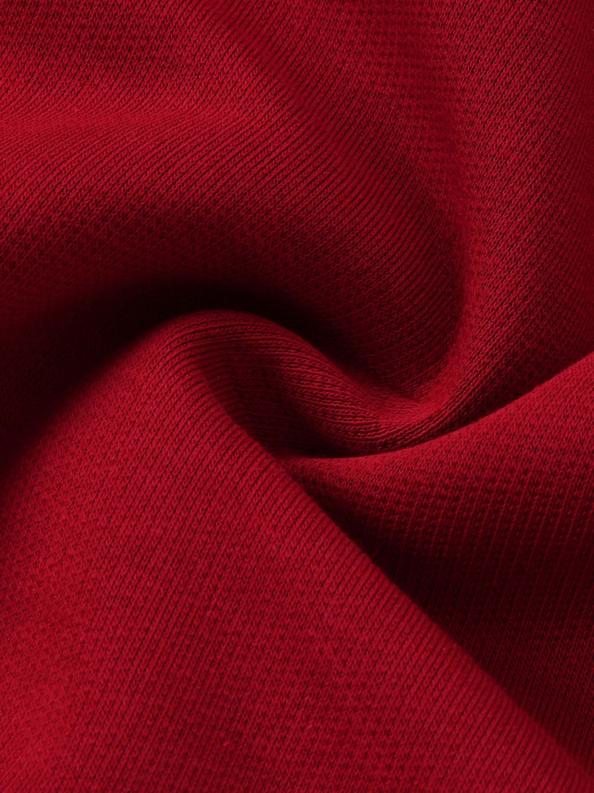Hype Studio Contrast Raglan Sleeve Baseball Jacket - Garnet
