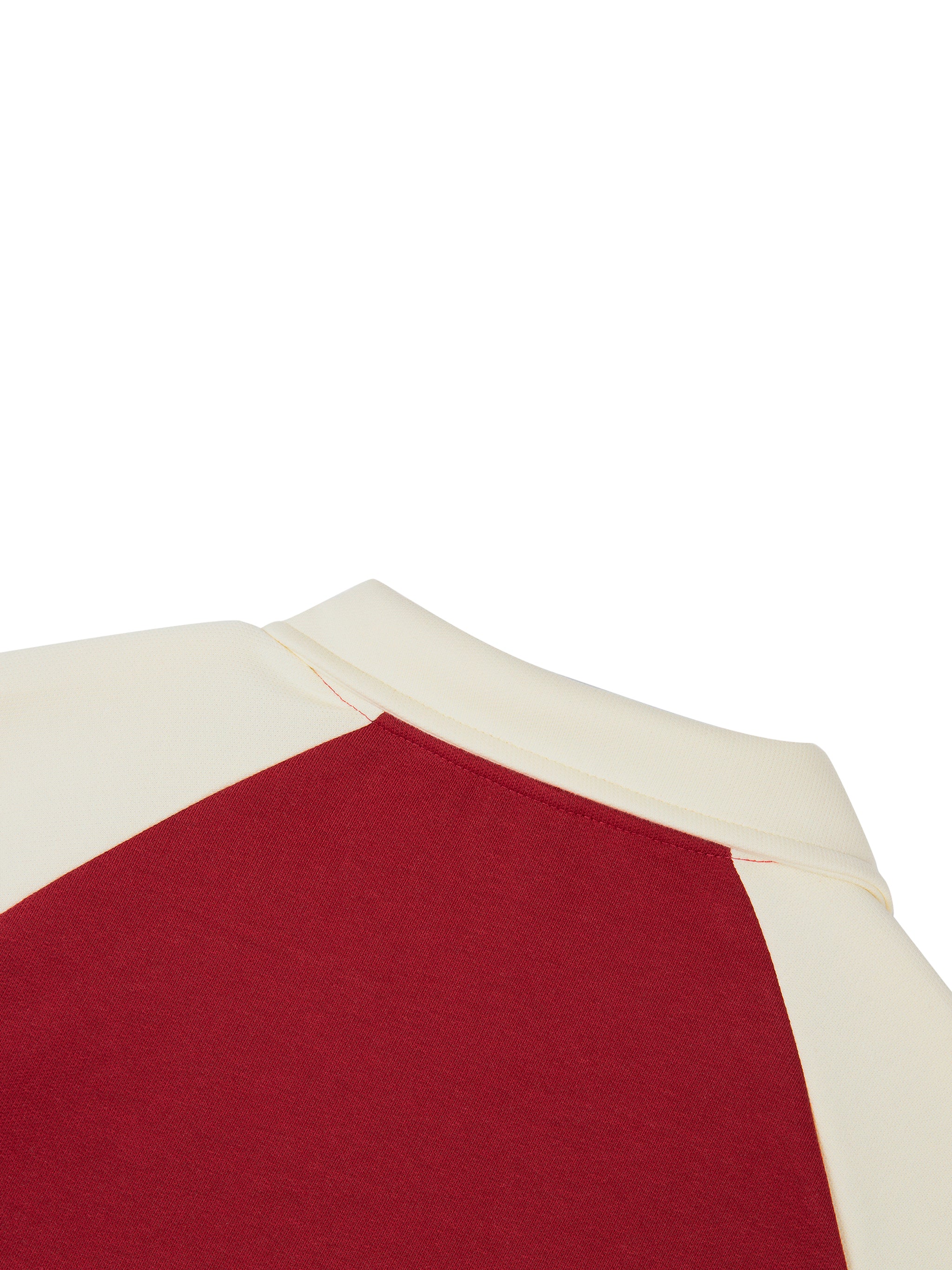 Hype Studio Contrast Raglan Sleeve Baseball Jacket - Garnet