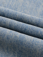 Sun Fade Raw Hem Denim Jeans