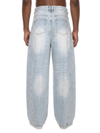 Men's Vintage Wash Sunfade Barrel Leg Jeans