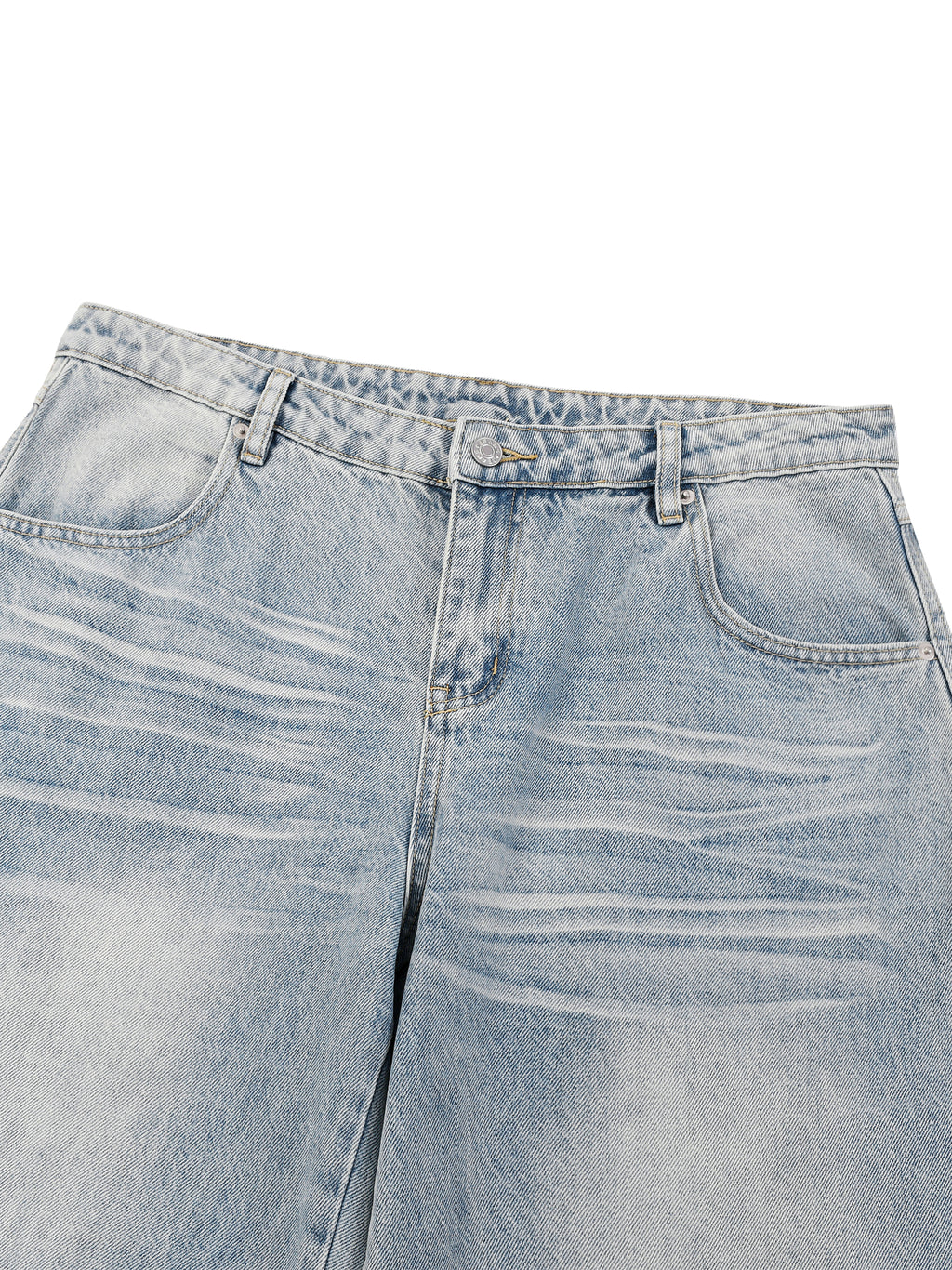 Men’s Enzyme Wash Wide Leg Denim Jeans