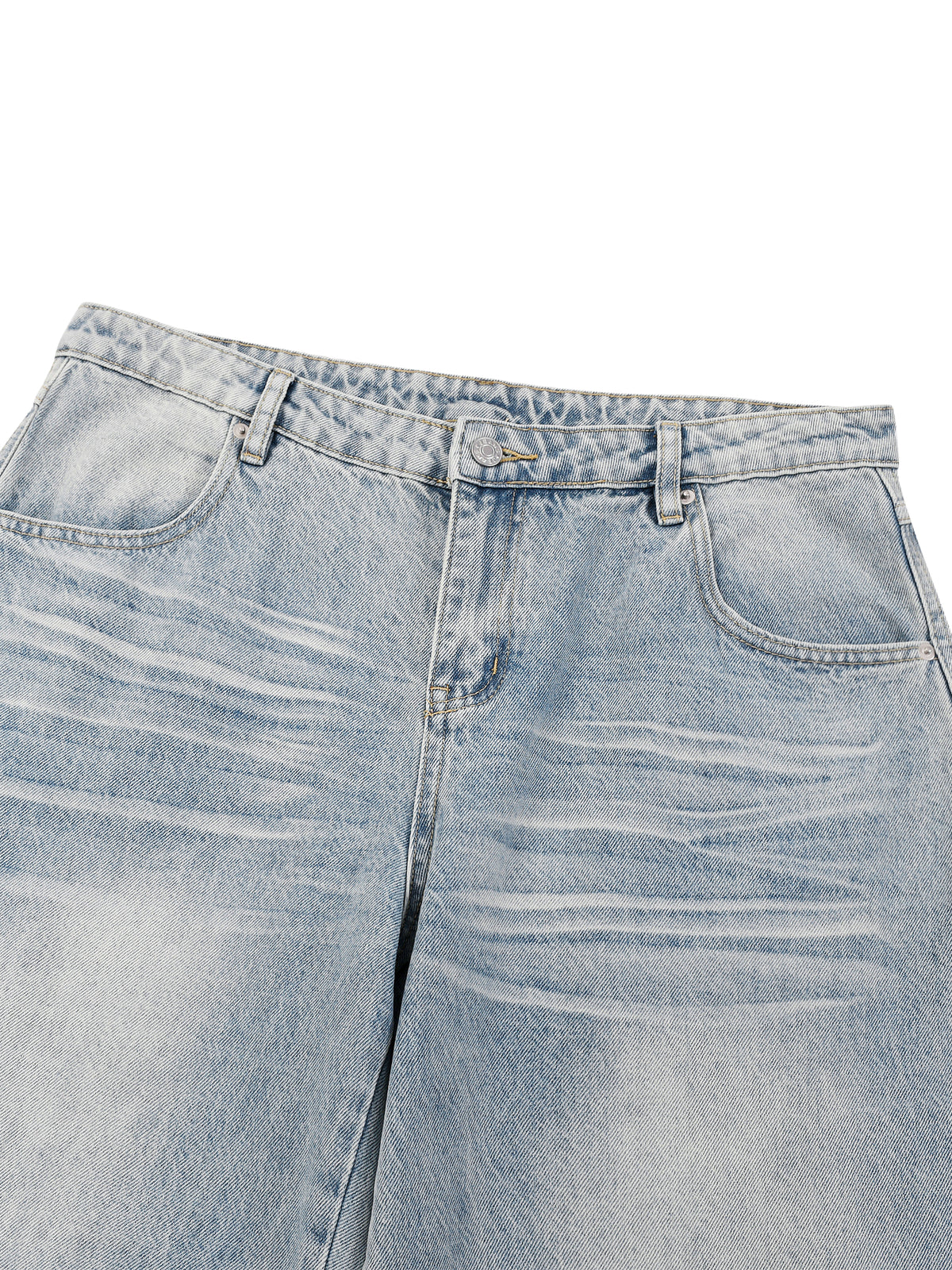 Men’s Enzyme Wash Wide Leg Denim Jeans