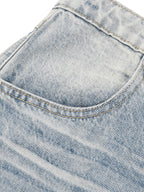 Men’s Enzyme Wash Wide Leg Denim Jeans