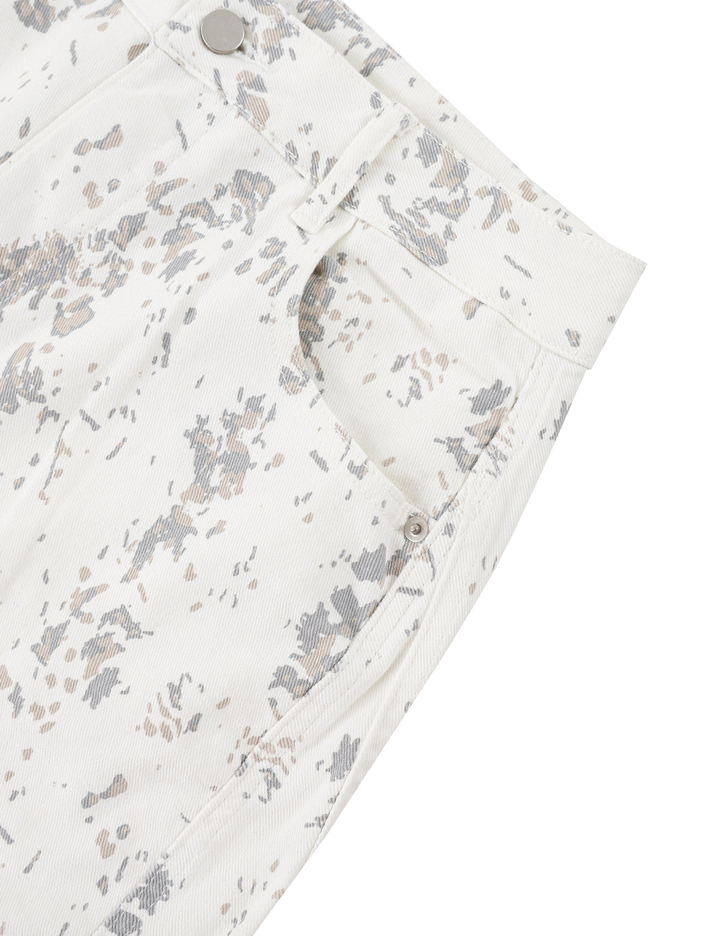 UNISEX Women's Splatter Barrel Leg Jeans