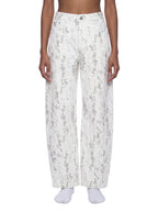 UNISEX Women's Splatter Barrel Leg Jeans