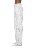 UNISEX Women's Splatter Barrel Leg Jeans