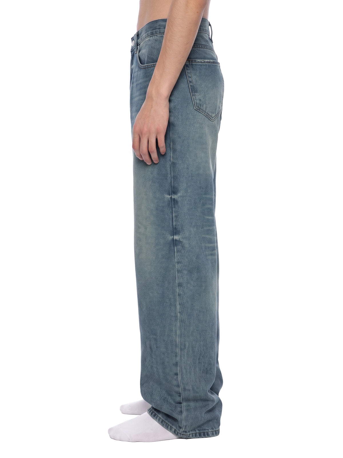 Men’s Vintage Wash Wide Leg Jeans