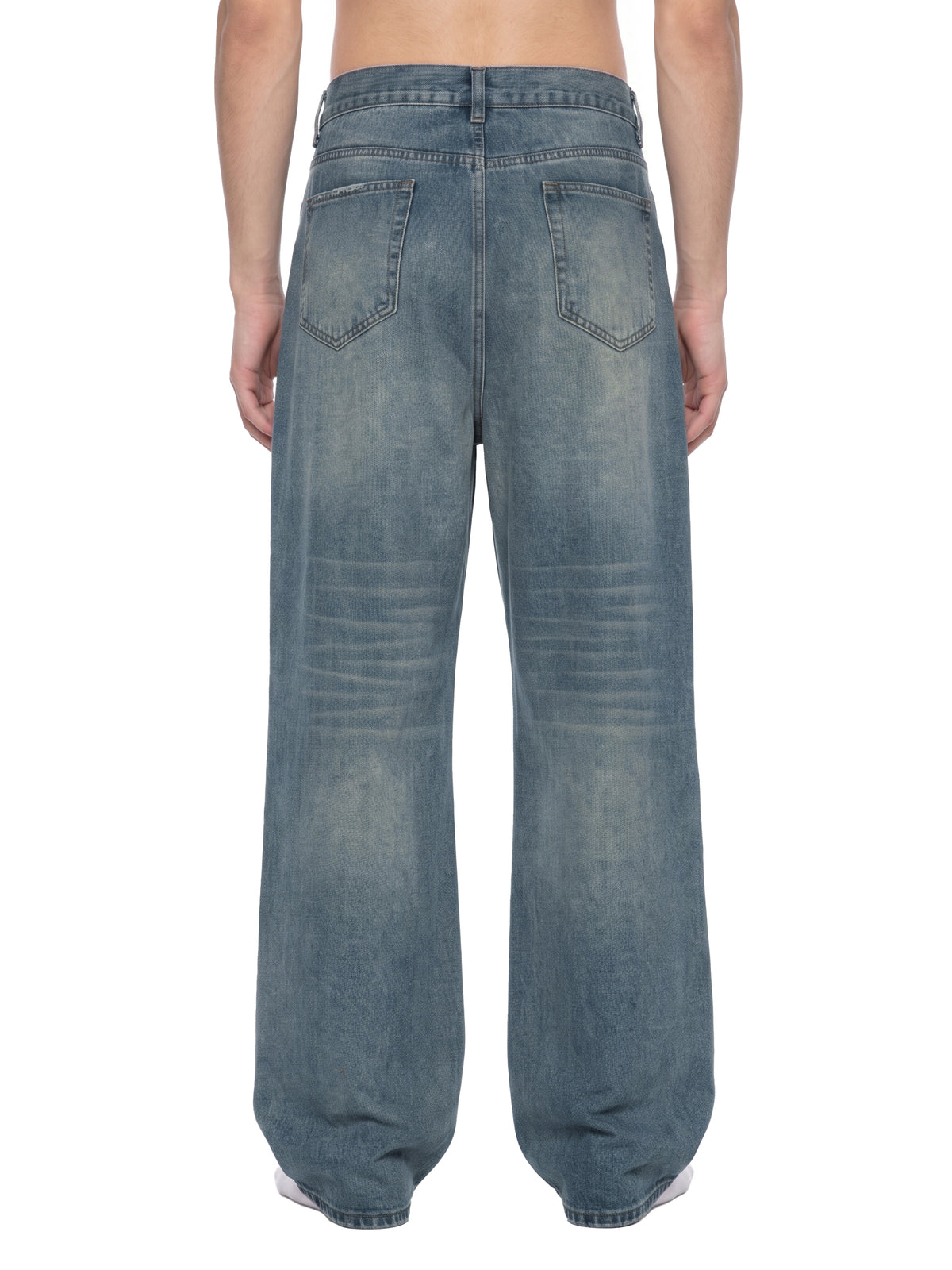 Men’s Vintage Wash Wide Leg Jeans