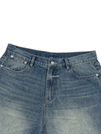 Men’s Vintage Wash Wide Leg Jeans
